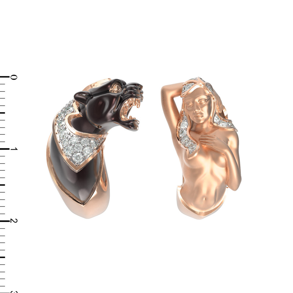 Серьги из золота c фианитом