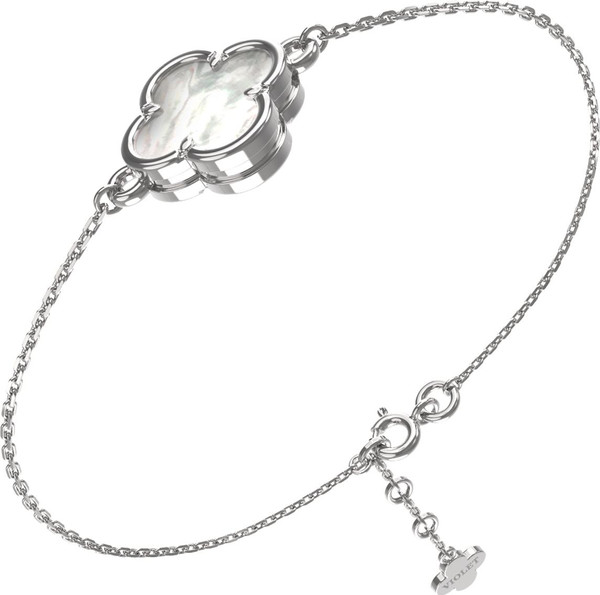 Браслет из белого золота c перламутром