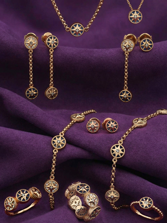 Колье из золота c бриллиантами, лазуритом и перламутром