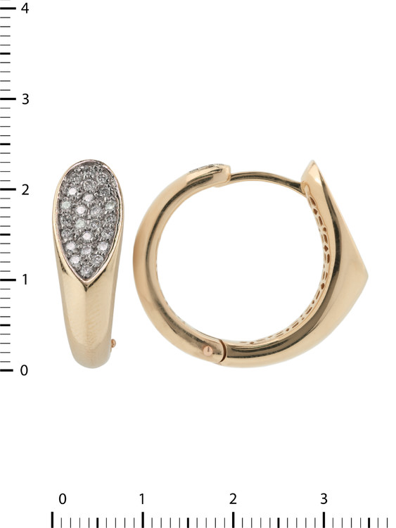 Серьги из золота c бриллиантами