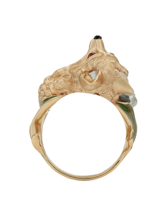 Кольцо из золота c эмаль