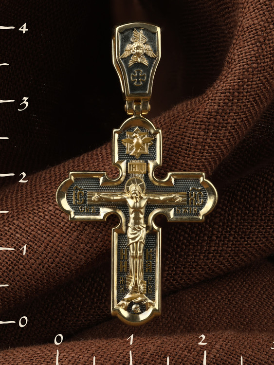 Крест из лимонного золота