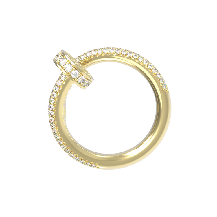 Кольцо из лимонного золота c бриллиантами