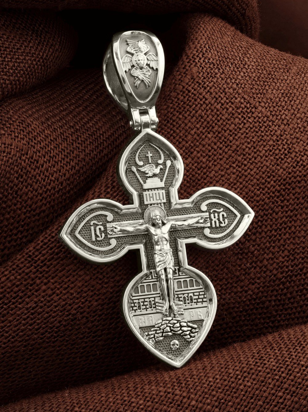 Крест из белого золота