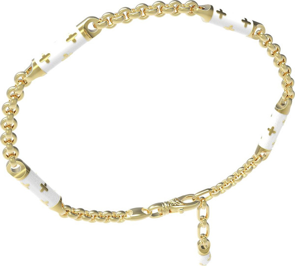 Браслет из лимонного золота c эмаль