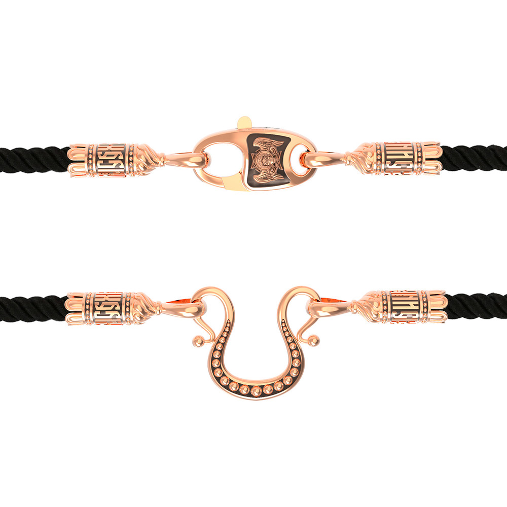 Шнурок шёлковый из золота c шёлковым шнурком